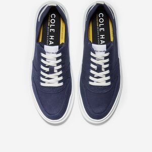 Cole Haan Men’s Navy Canvas Lace-Up Sneakers